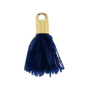 Tassel imitation cotton 15-20 mm navy blue/gold