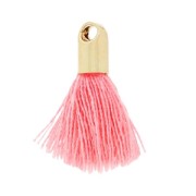 Tassel imitation cotton 15-20 mm Light Rose/gold tone
