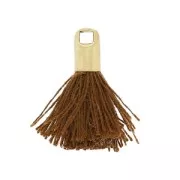 Tassel imitation cotton 15-20 mm brown/gold tone