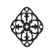 Diamant spacer 3 holes for earrings 40 mm black x1