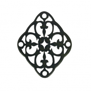 Diamant spacer 3 holes for earrings 40 mm black x1