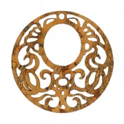 round spacer 1 hole in cork for earrings 45 mm natural x1