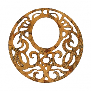 round spacer 1 hole in cork for earrings 45 mm natural x1