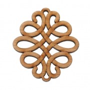 Celtic pendant 50mm wood Brown x1