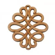 Celtic pendant 50mm wood Brown x1