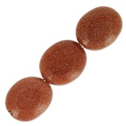 Beads Gold Stone flat olive 10x8 mm x10|raw }}