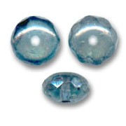 Donuts 7x4 mm Crystal Baby Blue Luster x25|raw }}