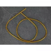 Mini imitation Hematite Seed beads tubes 2.2x2mm Golden x40cm