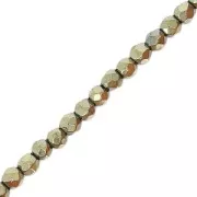 Mini imitation Hematite faceted beads 2mm Light Gold x40cm