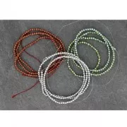 Mini imitation Hematite faceted beads 2mm Light Gold x40cm