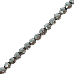 Mini imitation Hematite faceted beads 2mm Jet Hematite x39cm