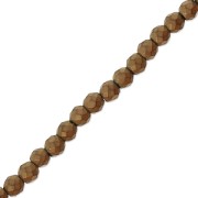 Mini imitation Hematite faceted beads 2mm Light Copper Mat x40cm|raw }}