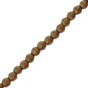 Mini imitation Hematite faceted beads 2mm Light Copper Mat x40cm