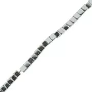 Mini-beads imitation hematite cubes 1.4mm Labrador x40cm