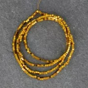 Mini cubic beads imitation hematite 1.5 mm - Gold x40cm