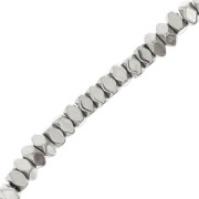 Mini-beads imitation hematite faceted rondelle 3mm Labrador x40cm|raw }}