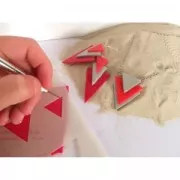 Rigid Template for polymer clay 152x100mm Ethnic