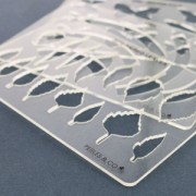Rigid Template for polymer clay 152x100mm Leafs
