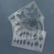 Rigid Template for polymer clay 152x100mm Leafs