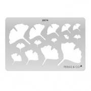 Rigid Template for polymer clay 152x100mm Ginkgo