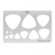 Rigid Template for polymer clay 152x100mm round Triangle