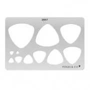 Rigid Template for polymer clay 152x100mm round Triangle