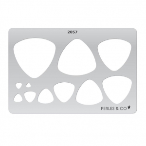 Rigid Template for polymer clay 152x100mm round Triangle