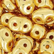 SuperDuo 2.5x5mm 24kt Gold Plated x5g|raw }}