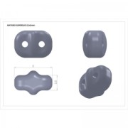 SuperDuo 2.5 x 5 mm - Silver-Plated x 5 g