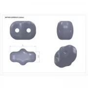 SuperDuo 2.5x5mm Silver Plated x10g