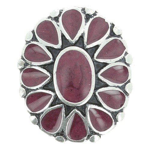 Enameled spacer 25x20mm - Plum x1