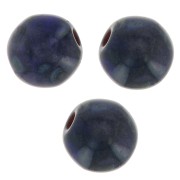 Round beads 4mm Dark Sapphire Travertin x50