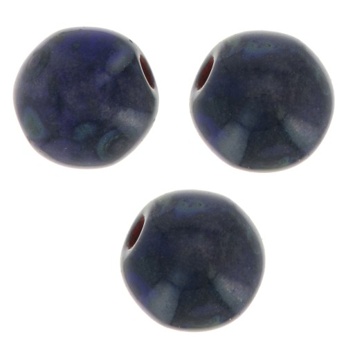 Round beads 4mm Dark Sapphire Travertin x50