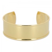 Brass bracelet base with curved edge 23x145mm fine Gold plated x1|raw }}