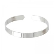 Brass bracelet base  8x160mm silver tone x1|raw }}