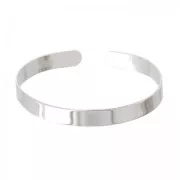 Brass bracelet base  8x160mm silver tone x1