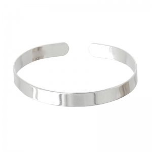 Brass bracelet base  8x160mm silver tone x1