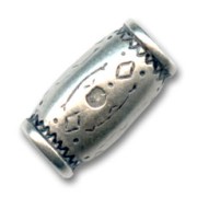 Metal tube old silver tone 18x9 mmx1