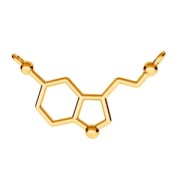 Spacer serotonine 2 rings 28x15mm in Gold Silver sterling 925 x1
