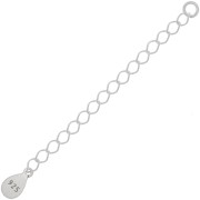Extension chain drop sequin 55 mm in Sterling Silver x1|raw }}