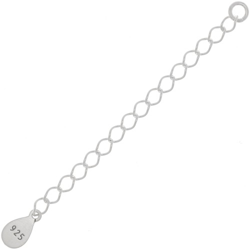 Extension chain drop sequin 55 mm in Sterling Silver x1