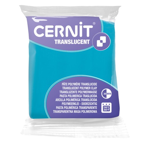 Cernit Translucent Clay - Turquoise Blue (No. 280) x 56 g