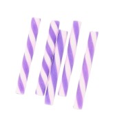 Mini straws in polymer clay 20x2.3 mm Purple x5|raw }}