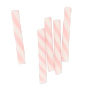 Mini straws in polymer clay 20x2.3 mm Light Rose x5|raw }}