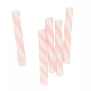 Mini straws in polymer clay 20x2.3 mm Light Rose x5