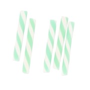 Mini straws in polymer clay 20x2.3 mm Light Green x5|raw }}