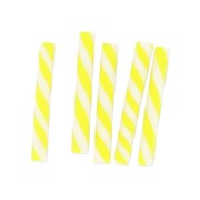 Mini straws in polymer clay 20x2.3 mm Yellow x5|raw }}