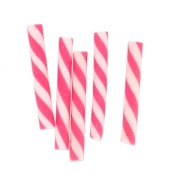 Mini straws in polymer clay 20x2.3 mm Hot Pink x5|raw }}