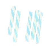 Mini straws in polymer clay 20x2.3 mm Aqua x5|raw }}