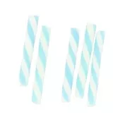 Mini straws in polymer clay 20x2.3 mm Aqua x5